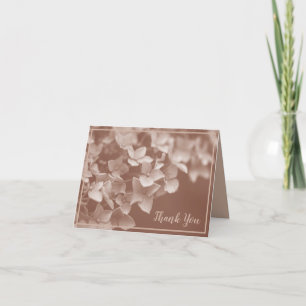 Tarjeta De Agradecimiento Mocha Mousse Floral