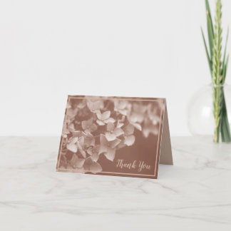 Tarjeta De Agradecimiento Mocha Mousse Floral