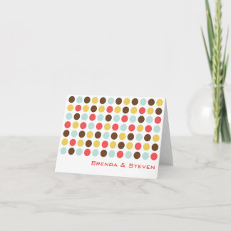 Tarjeta De Agradecimiento Mod dots white sleek y moderno círculo gracias