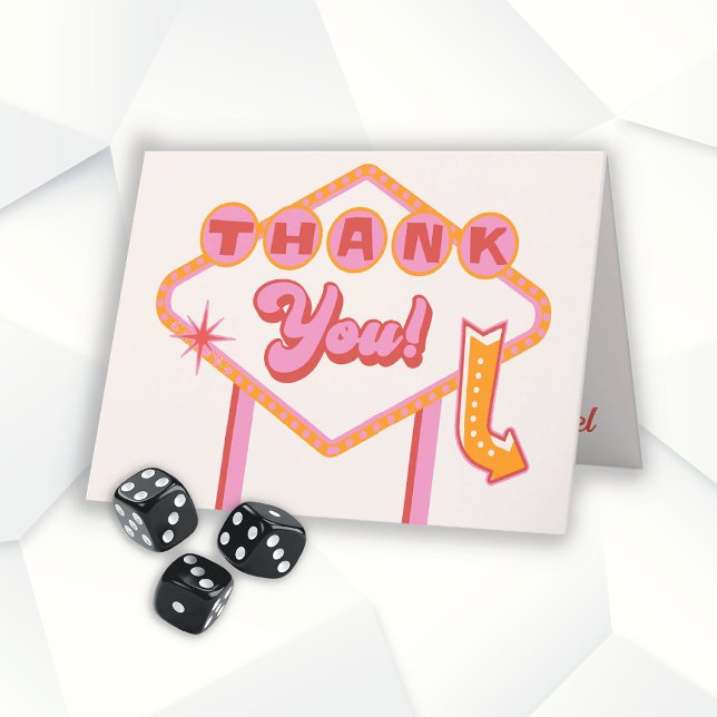 Tarjeta De Agradecimiento Mod Las Vegas Gracias Rótulo (Subido por el creador)