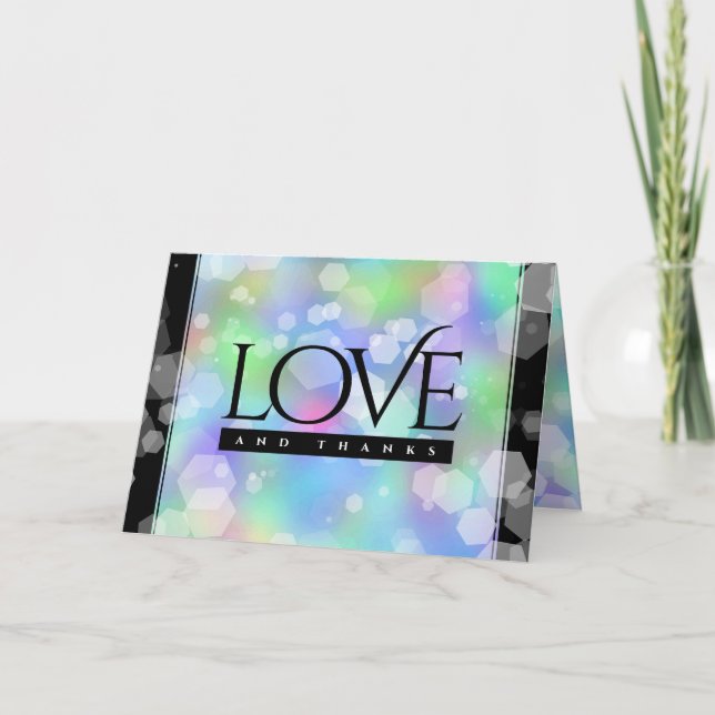 Tarjeta De Agradecimiento Moda 14° 24° 34° 43° Aniversario Ópalo Boda (Anverso)