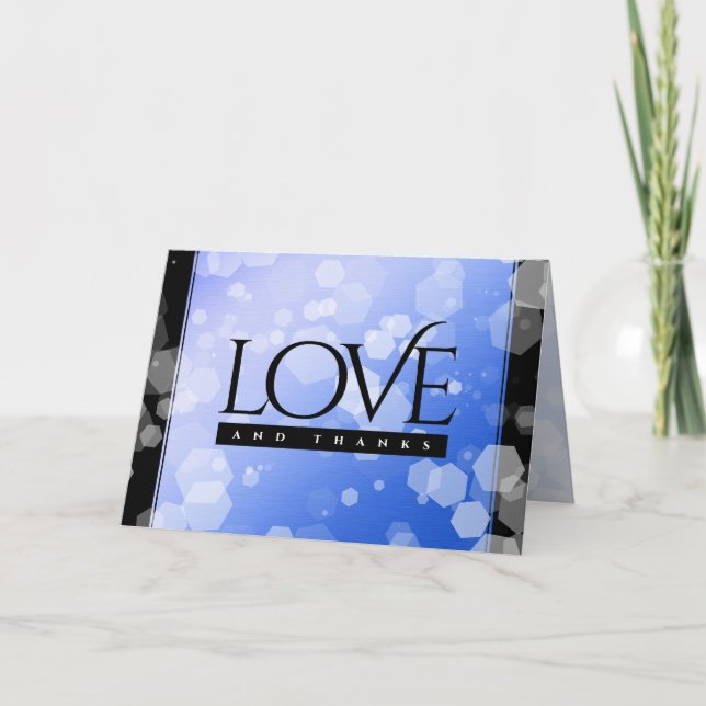 Tarjeta De Agradecimiento Moda 45° 51° 65° aniversario Boda Sapphire (Anverso)