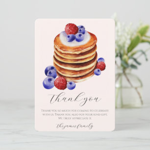 Tarjeta De Agradecimiento Moda acuarela crepes brunch y ducha de bebé