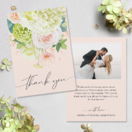 Tarjeta De Agradecimiento Moda acuarela Florals Boda Foto