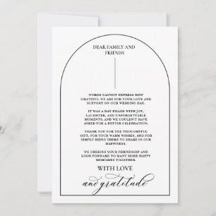 Tarjeta De Agradecimiento Moda Arco Moderno Elegante