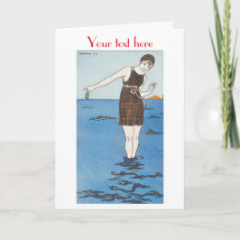 Tarjeta De Agradecimiento Moda Art Decó de George Barbier