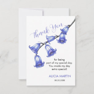 Tarjeta De Agradecimiento Moda Bluebell Flor Florencia Gracias