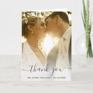 Tarjeta De Agradecimiento Moda Clásica De Moda Y Boda Groom Foto