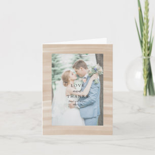 Tarjeta De Agradecimiento Moda costera Sandy Neutral Elegante Boda