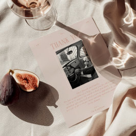 Tarjeta De Agradecimiento Moda de cosecha Romántica Foto Boda de dinero viej