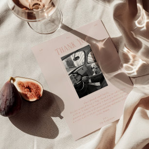 Tarjeta De Agradecimiento Moda de cosecha Romántica Foto Boda de dinero viej