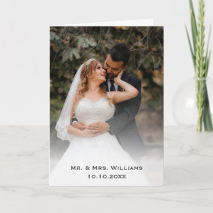 Tarjeta De Agradecimiento Moda de moda, clásica novia y Boda Groom. Foto