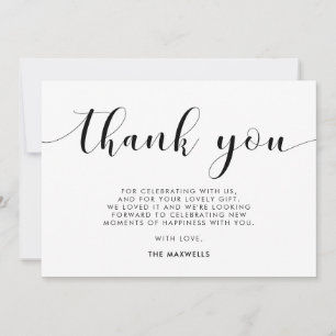 Tarjeta De Agradecimiento Moda elegante Bebé ducha