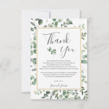 Moda Eucalyptus Greenery Gold Rectangle Boda
