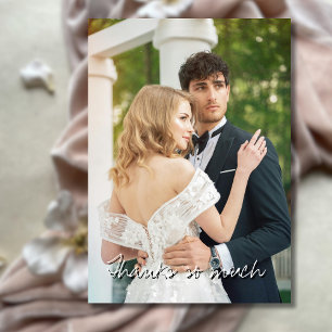 Tarjeta De Agradecimiento Moda Gracias A Tanta Foto Boda Terracotta De Vuelt