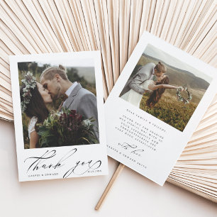 Tarjeta De Agradecimiento Moda Mano Leída 2 Boda de fotografía
