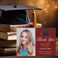 Moda Maroon Gold Graduation Photo 2025 Graduate