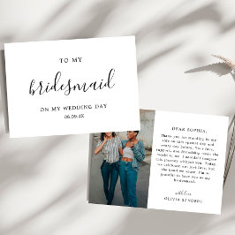 Tarjeta De Agradecimiento Moda minimalista A Mi Día De La Boda De La Novia