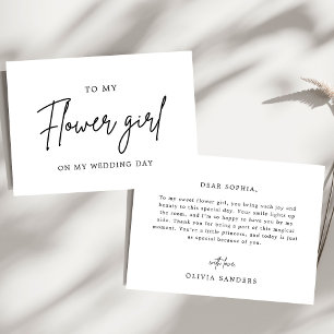 Tarjeta De Agradecimiento Moda minimalista A Mi Día De Matrimonio De Niñas F