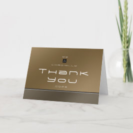 Tarjeta De Agradecimiento Moda Modern Business Brown