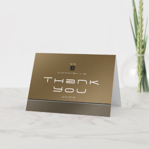 Tarjeta De Agradecimiento Moda Modern Business Brown