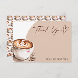 Tarjeta De Agradecimiento Moda moderna Gracias Café Ducha Bridal