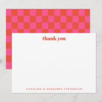 Moda Naranja rosa tablero de ajedrez personalizado