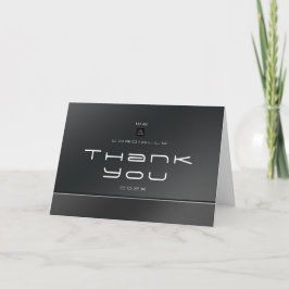 Tarjeta De Agradecimiento Moda Negra de negocios moderna