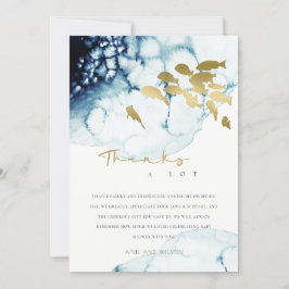 TARJETA DE AGRADECIMIENTO MODA ORO NAVY SUBMARINO MAR PESCADO BABY SHOWER