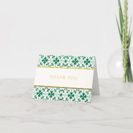 Tarjeta De Agradecimiento Moda verde moderno San Patricio Día Baby Shower