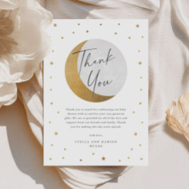 Tarjeta De Agradecimiento Moda y estrellas ducha de bebé