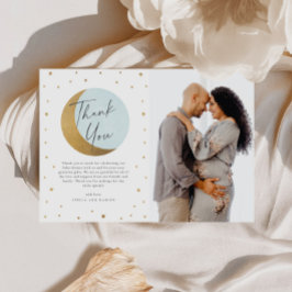 Tarjeta De Agradecimiento Moda y estrellas foto ducha bebé