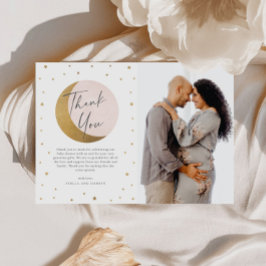 Tarjeta De Agradecimiento Moda y estrellas foto ducha bebé
