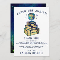 Modern Adventure Travel Globe Baby Shower