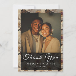 Tarjeta De Agradecimiento Modern Anemones Inspired Garden Wedding