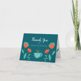 Tarjeta De Agradecimiento Modern Birthday Party Thank You Card