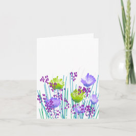 Tarjeta De Agradecimiento Modern Blank Botanical Note Card Stationery