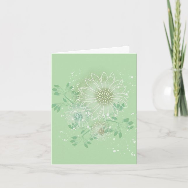 Tarjeta De Agradecimiento Modern Blank Botanical Note Card Stationery (Anverso)
