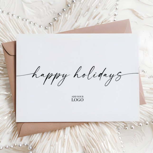 Tarjeta De Agradecimiento Modern Branded Holiday Card (Subido por el creador)