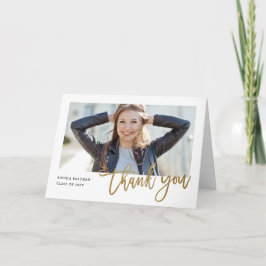 Tarjeta De Agradecimiento Modern Calligraphy photo graduation