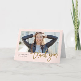 Tarjeta De Agradecimiento Modern Calligraphy photo graduation