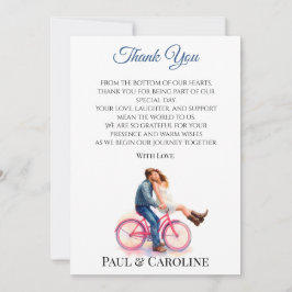 Tarjeta De Agradecimiento Modern Casual Romantic Couple Illustration Party