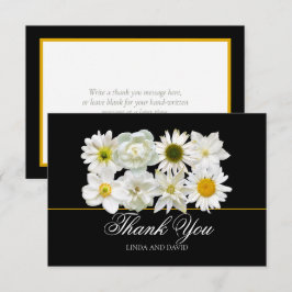 Tarjeta De Agradecimiento Modern Chic White Flower Bridal Shower Thank You