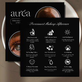 Tarjeta De Agradecimiento Modern Cosmetic Permanent Makeup Aftercare Card
