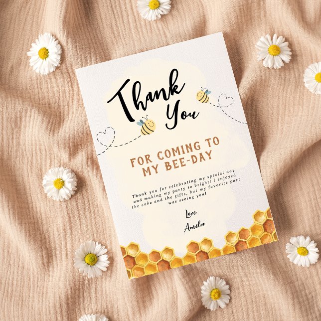 Tarjeta De Agradecimiento Modern Cute Es tan dulce ser el primer cumpleaños (Subido por el creador)