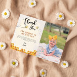 Tarjeta De Agradecimiento Modern Cute Es tan dulce ser la primera foto del d<br><div class="desc">Moderno lindo es tan dulce ser foto de primer cumpleaños GRACIAS</div>