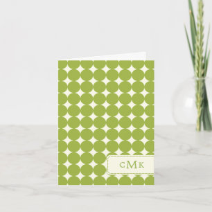 Tarjeta De Agradecimiento Modern Dots Thank You Card - Green