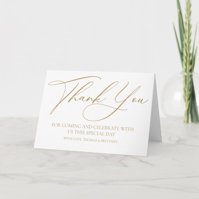 Tarjeta De Agradecimiento Modern elegant Thank you card  (Anverso)
