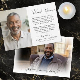 Tarjeta De Agradecimiento Modern Funeral Script Thank You 2 Photos