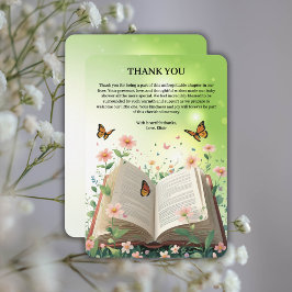 Tarjeta De Agradecimiento Modern Garden Storybook Floral Baby Shower